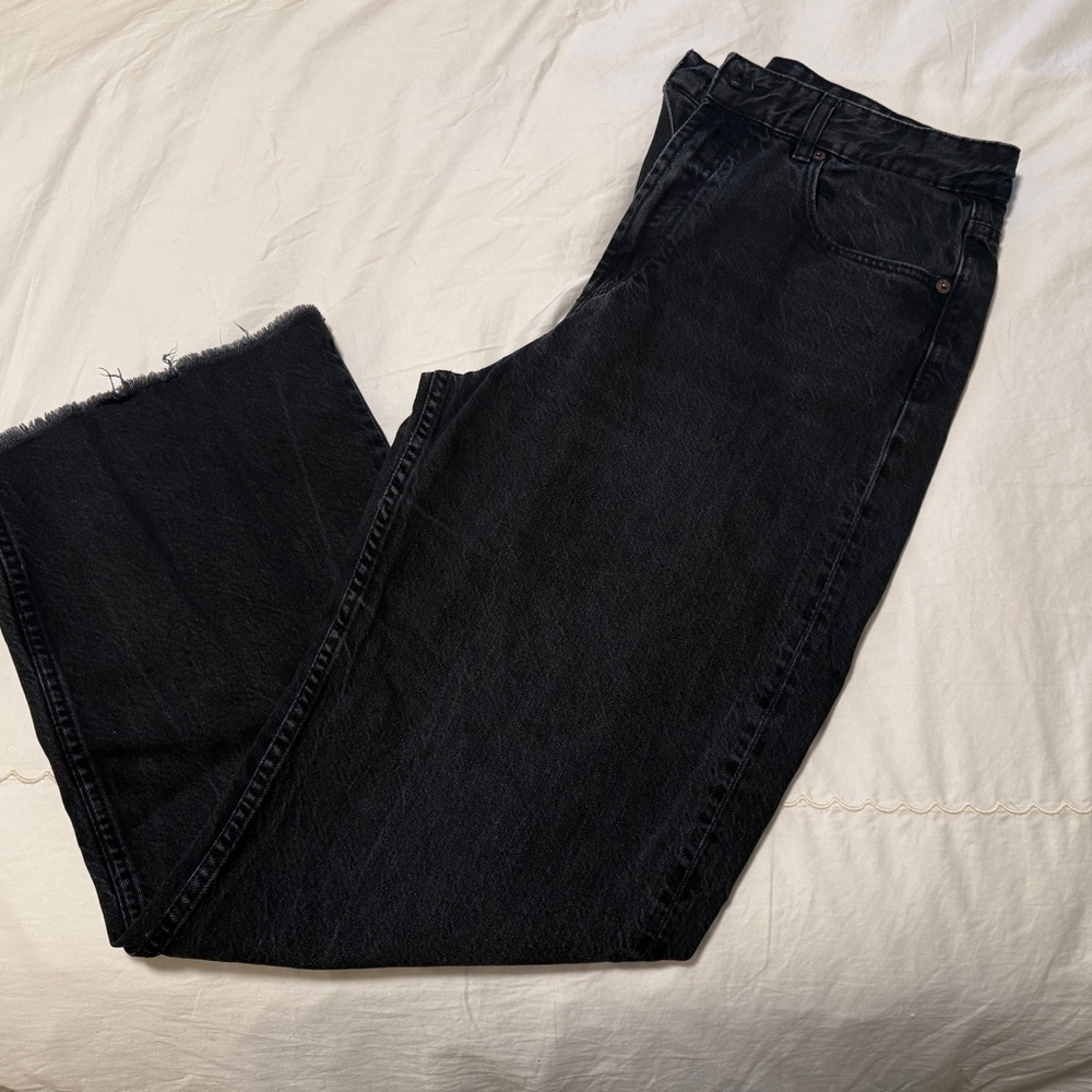 Zara Dark Denim Straight Jeans